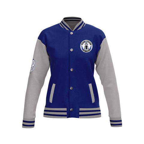 Biker Babes Original Blue Collection Custom Made Ladies Baseball Jacket
