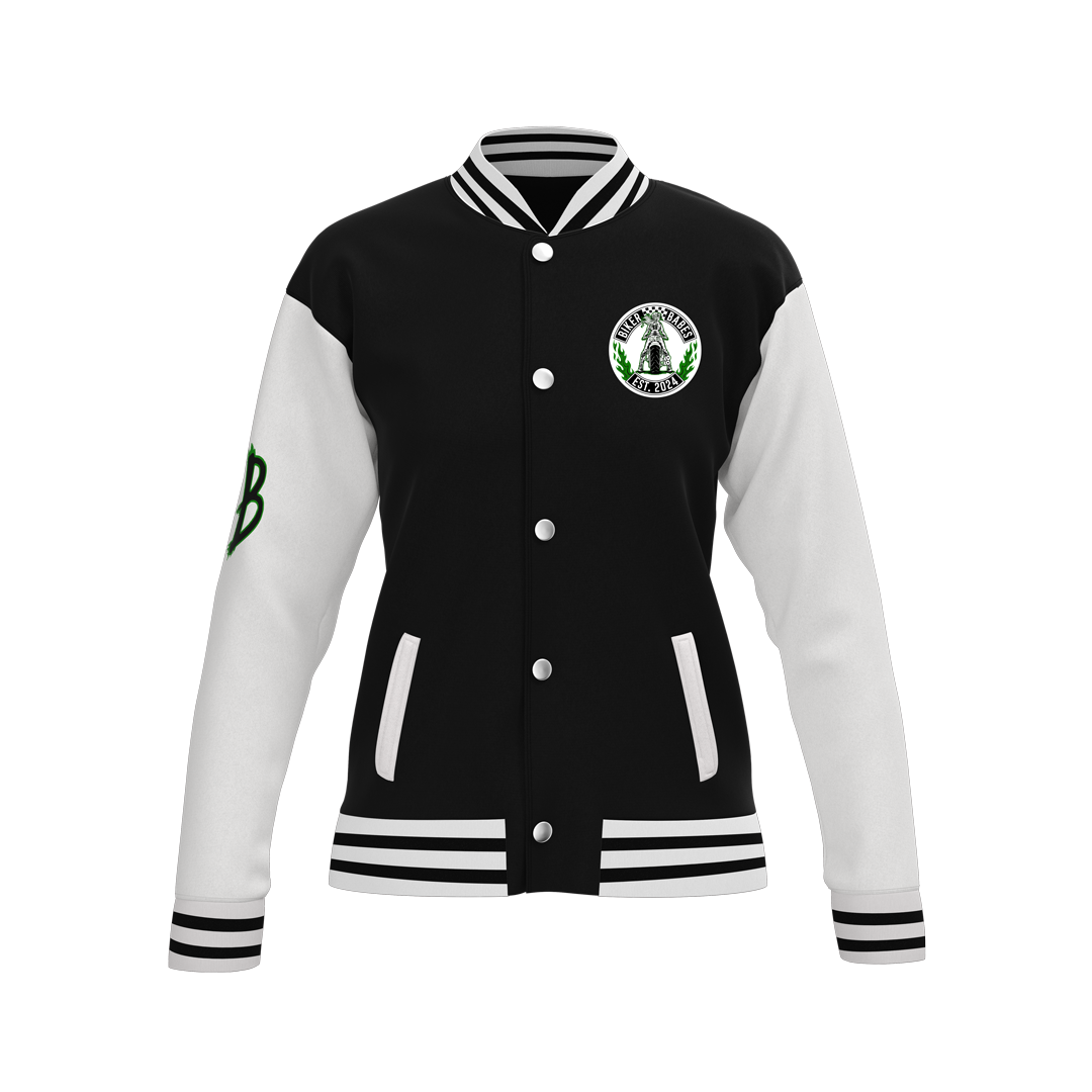 Biker Babes Original Green Collection Custom Made Ladies Baseball Jacket