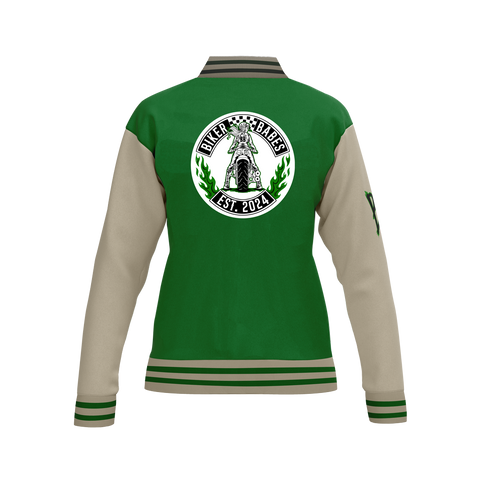 Biker Babes Original Green Collection Custom Made Ladies Baseball Jacket