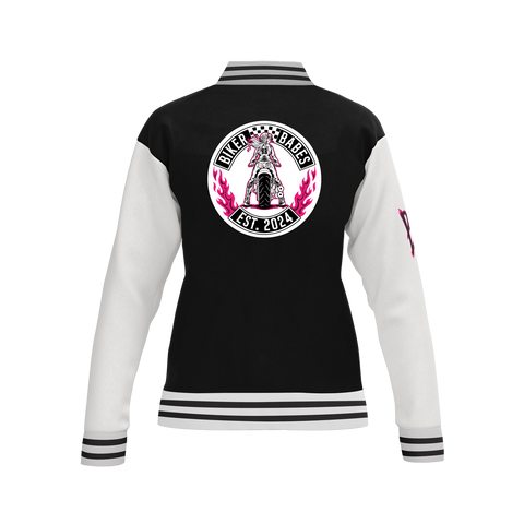 Biker Babes Pink Collection Custom Made Ladies Baseball Jacket