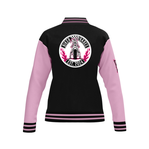 Biker Babes Pink Collection Custom Made Ladies Baseball Jacket