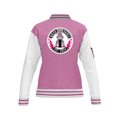 Biker Babes Pink Collection Custom Made Ladies Baseball Jacket