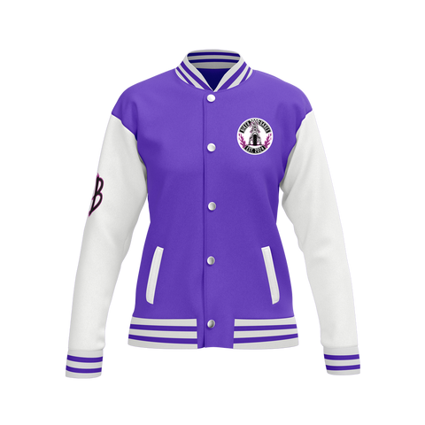 Biker Babes Original Purple Collection Custom Made Ladies Baseball Jacket