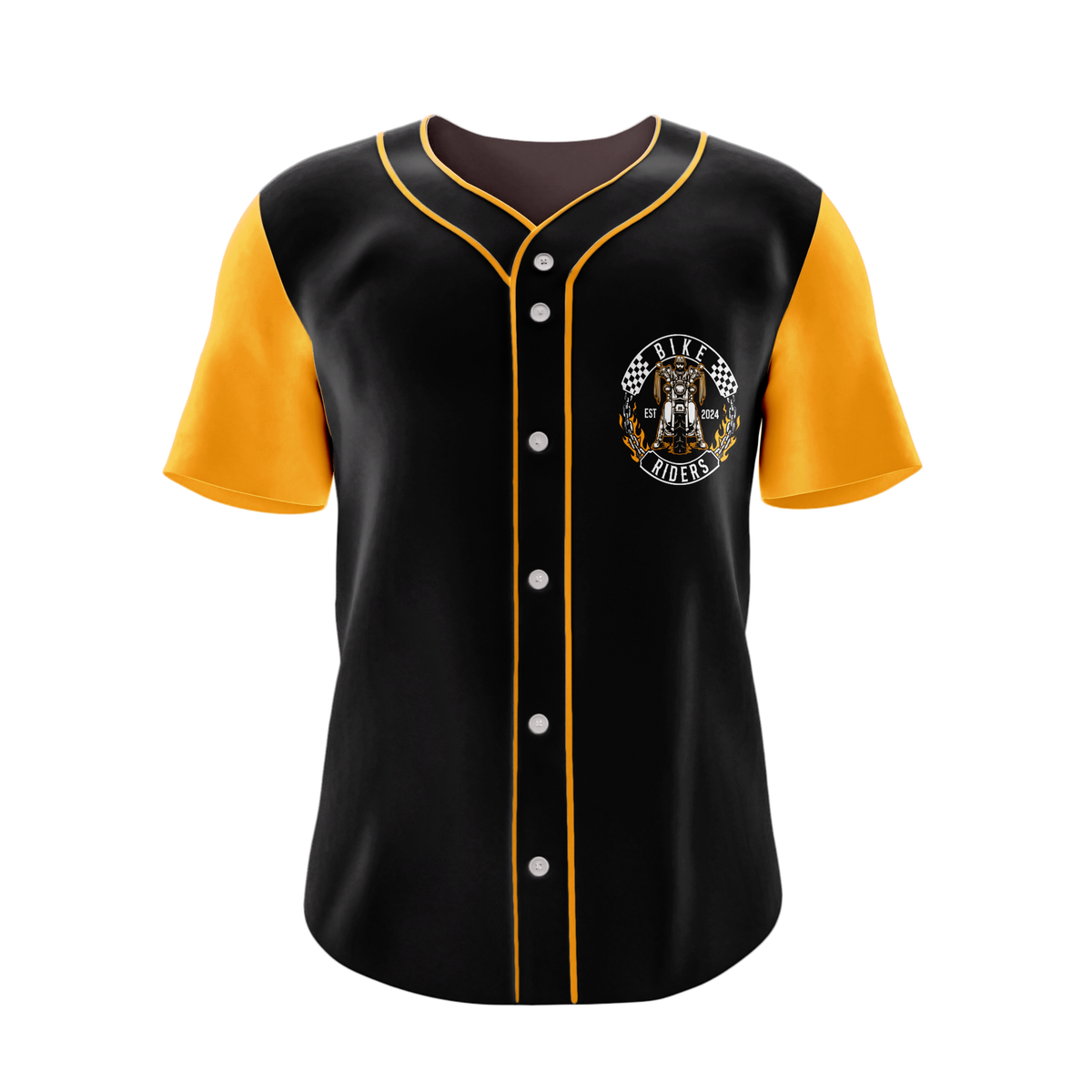 Bike Riders Baseball Shirt Short Sleeve