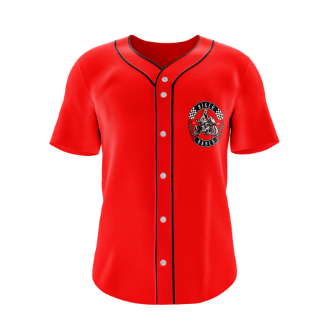 Biker Babes Sports Short Sleeve Baseball Shirt