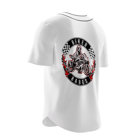 Biker Babes Sports Short Sleeve Baseball Shirt