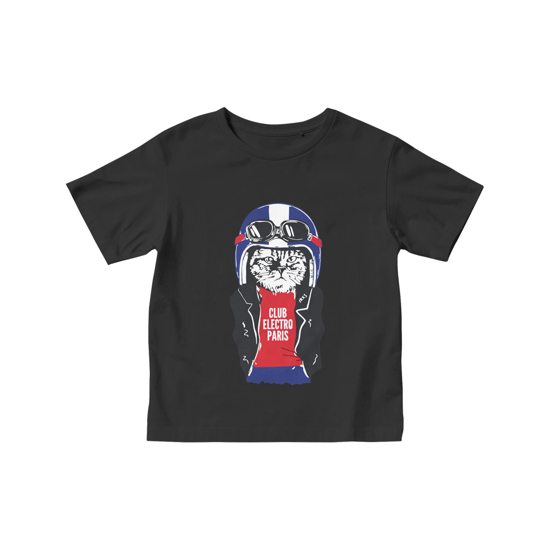 Biker Cat Children's Short Sleeve T shirt