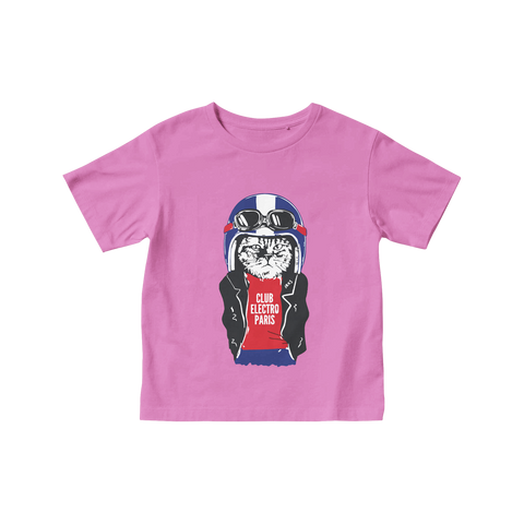 Biker Cat Children's Short Sleeve T shirt