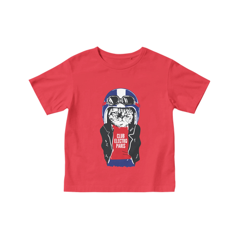 Biker Cat Children's Short Sleeve T shirt