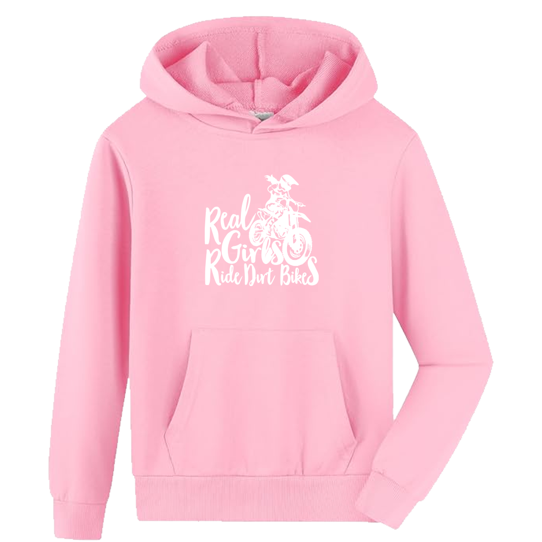 REAL GIRLS RIDE DIRT BIKES HOODIE