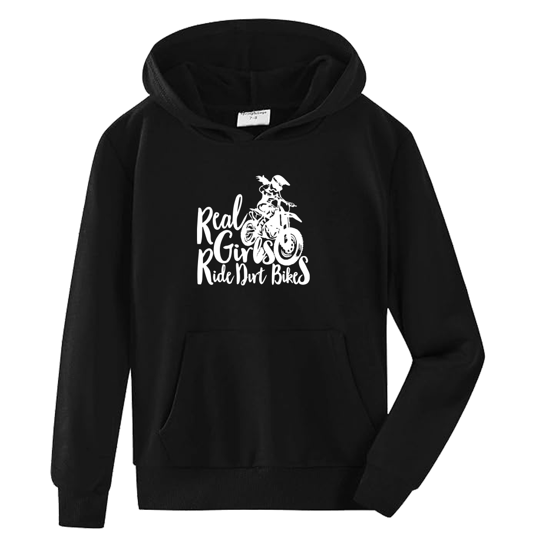 REAL GIRLS RIDE DIRT BIKES HOODIE