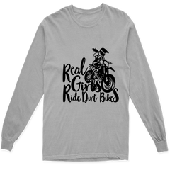 REAL GIRLS RIDE DIRT BIKES LONG SLEEVE T SHIRT