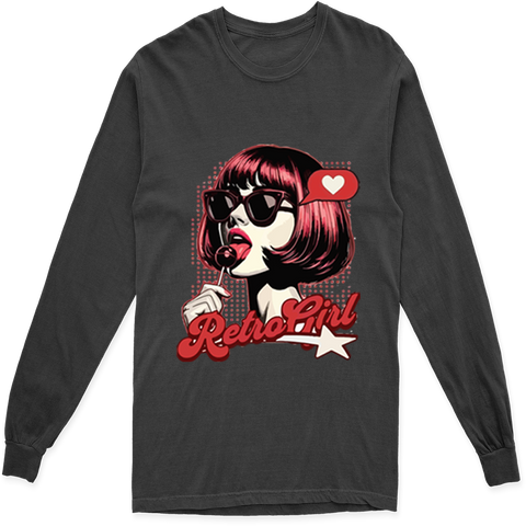 RETRO GIRL LONG SLEEVE T SHIRT