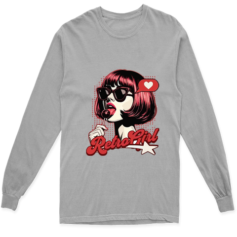 RETRO GIRL LONG SLEEVE T SHIRT