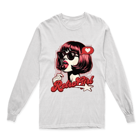 RETRO GIRL LONG SLEEVE T SHIRT