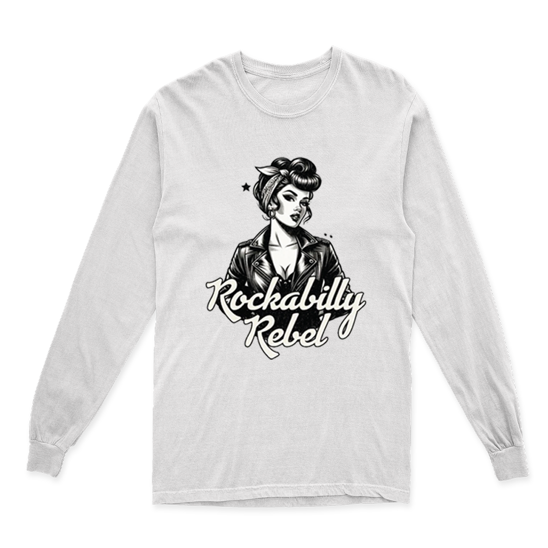 ROCKABILLY REBEL LONG SLEEVE T SHIRT