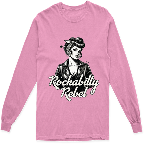 ROCKABILLY REBEL LONG SLEEVE T SHIRT