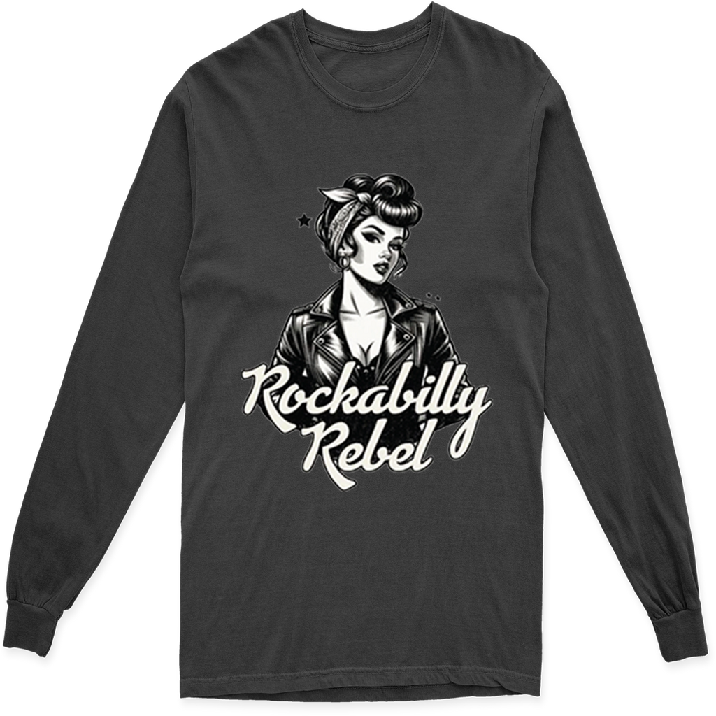 ROCKABILLY REBEL LONG SLEEVE T SHIRT – Biker Babes