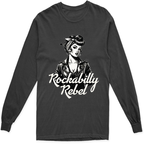 ROCKABILLY REBEL LONG SLEEVE T SHIRT