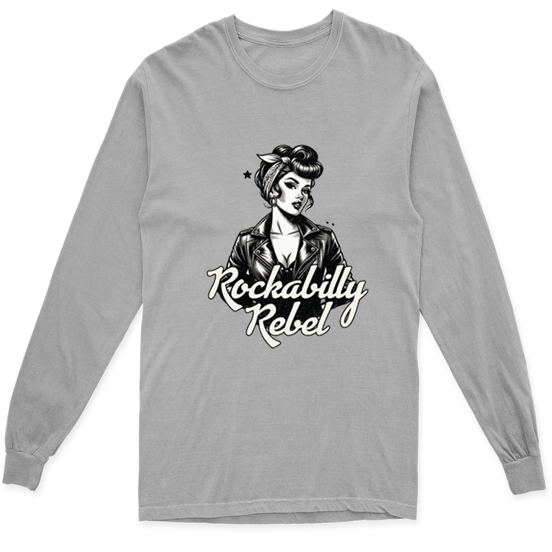 ROCKABILLY REBEL LONG SLEEVE T SHIRT