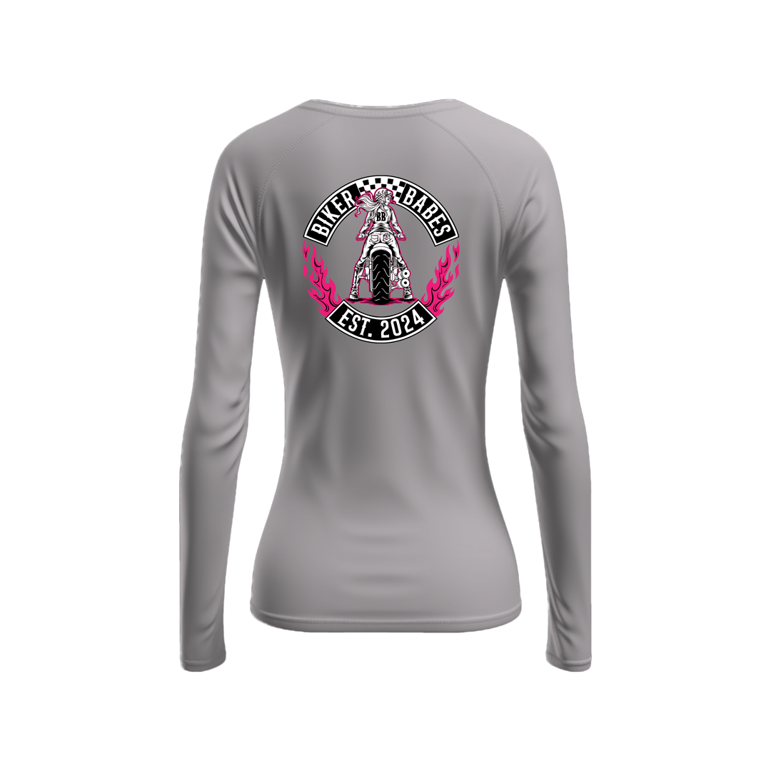 Biker Babes Hot Pink Collection Long sleeve Raglan T Shirt