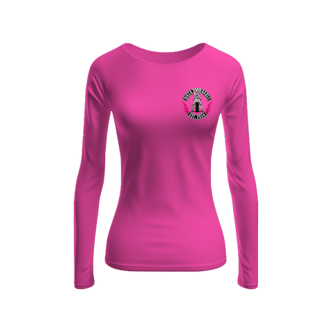 Biker Babes Hot Pink Collection Long sleeve Raglan T Shirt