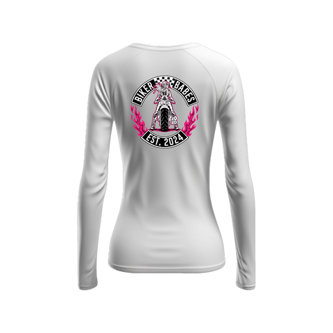 Biker Babes Hot Pink Collection Long sleeve Raglan T Shirt