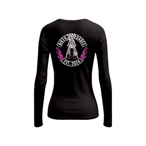 Biker Babes Purple Collection Long sleeve Raglan T Shirt