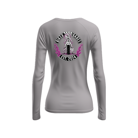Biker Babes Purple Collection Long sleeve Raglan T Shirt