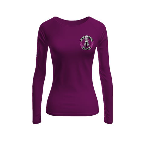 Biker Babes Purple Collection Long sleeve Raglan T Shirt