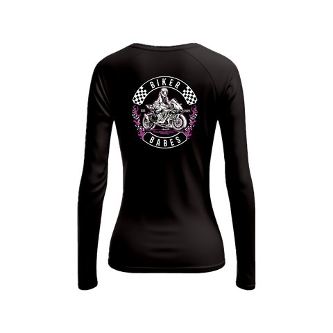 Biker Babes Sports Purple Collection Long sleeve Raglan T Shirt