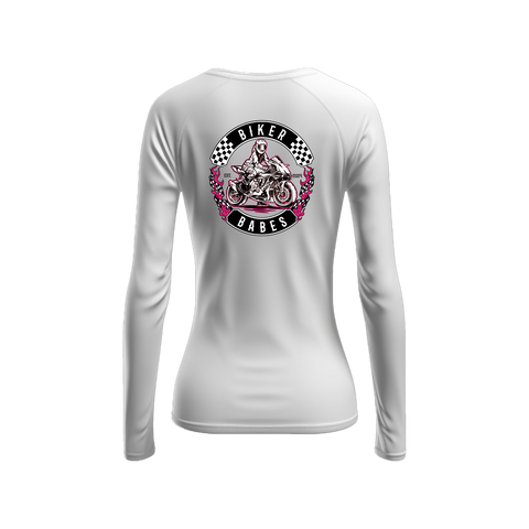 Biker Babes Sports Hot Pink Collection Long sleeve Raglan T Shirt