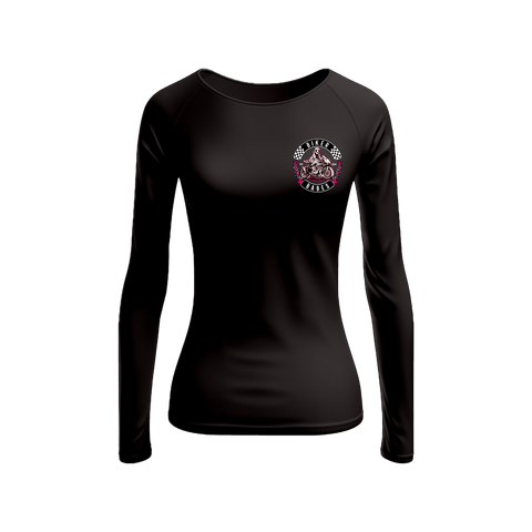 Biker Babes Sports Hot Pink Collection Long sleeve Raglan T Shirt