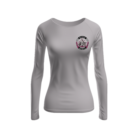 Biker Babes Sports Hot Pink Collection Long sleeve Raglan T Shirt