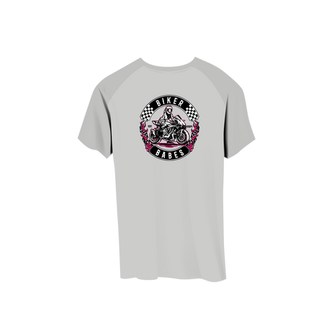 Biker Babes Sports Hot Pink Collection Short Sleeve Raglan T Shirt