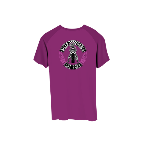 Biker Babes Purple Collection Short Sleeve Raglan T Shirt