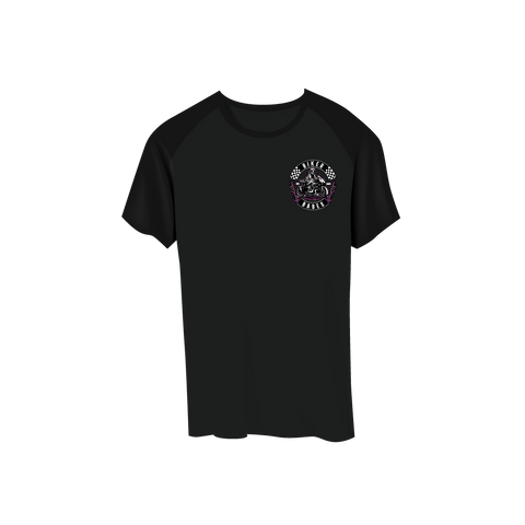 Biker Babes Sports Purple Collection Short Sleeve Raglan T Shirt