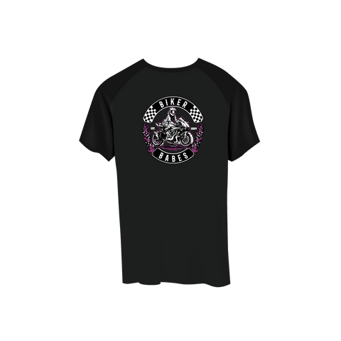 Biker Babes Sports Purple Collection Short Sleeve Raglan T Shirt
