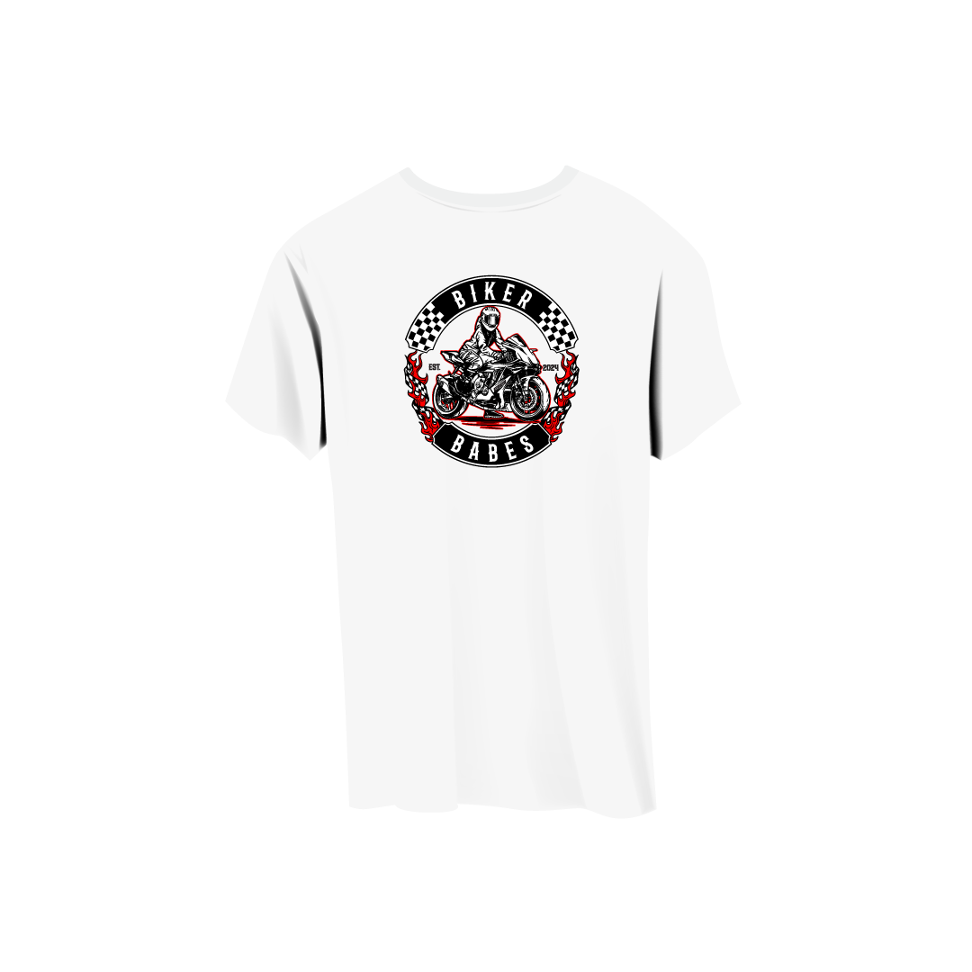 Biker Babes Sports Red collection Short Sleeve Raglan T Shirt