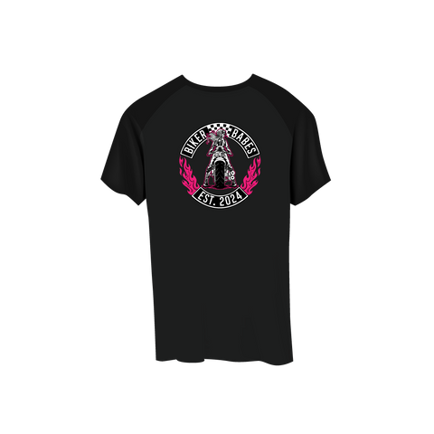 Biker Babes Hot Pink Collection Short Sleeve Raglan T Shirt