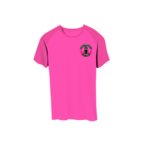 Biker Babes Hot Pink Collection Short Sleeve Raglan T Shirt