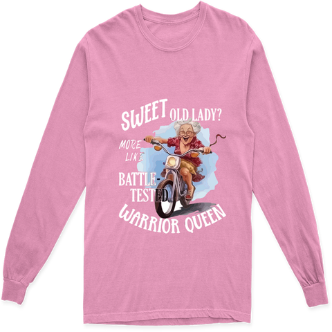 'SWEET OLD LADY' HUMOR LONG SLEEVE T SHIRT