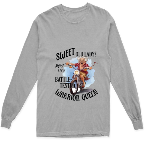 'SWEET OLD LADY' HUMOR LONG SLEEVE T SHIRT