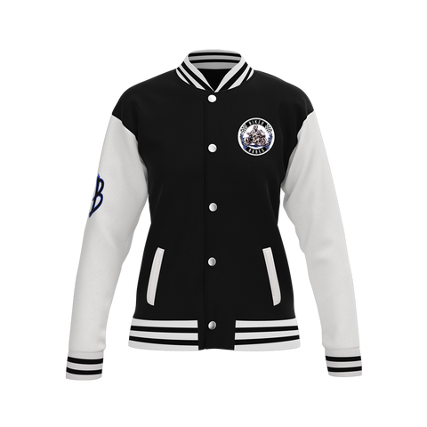 Biker Babes Sports Blue Collection Custom Made Ladies Baseball Jacket
