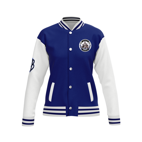 Biker Babes Sports Blue Collection Custom Made Ladies Baseball Jacket