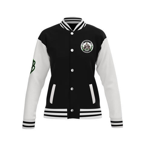 Biker Babes Sports Green Collection Custom Made Ladies Baseball Jacket