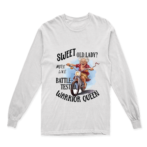 'SWEET OLD LADY' HUMOR LONG SLEEVE T SHIRT