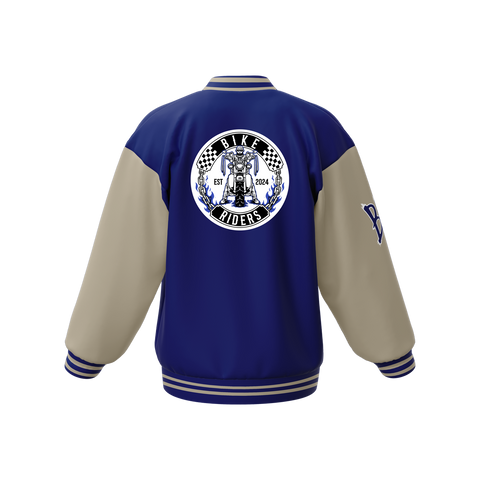 Biker Riders Blue Collection Custom Made Baseball Jacket