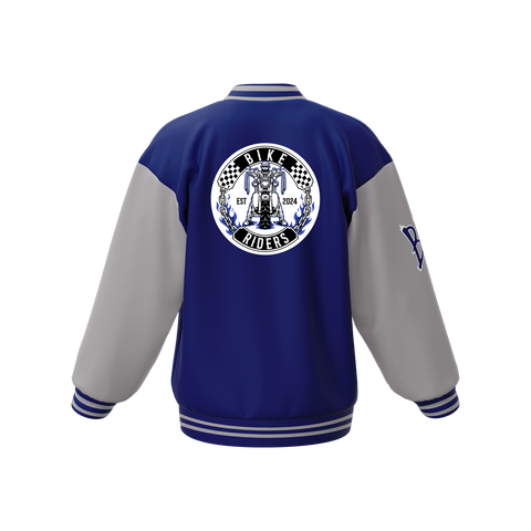 Biker Riders Blue Collection Custom Made Baseball Jacket