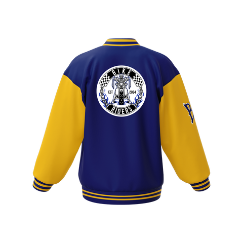 Biker Riders Blue Collection Custom Made Baseball Jacket